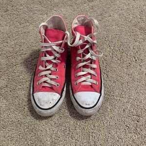 Pink Converse All Star high top trainers! m